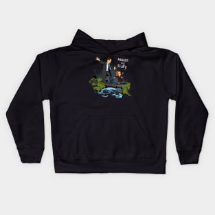 Cute Funny Sci-fi Retro Vintage Cartoon Parody Mashup Kids Hoodie